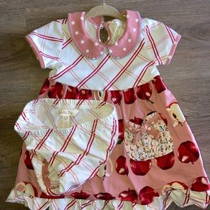 EUC Matilda Jane 2pc dress and bloomer size 12-18m.